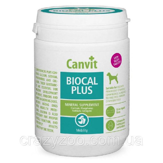 Пробіотик для собак Canvit Biocal Plus для покращення суглобів, кісток та сухожиль 1 кг can50725