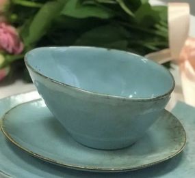 Салатник Olens Ретро 101-0316 15х13х10 см 500 мл блакитний