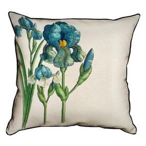 Подушка с мешковины Цветок Ирис 45x45 см (45PHB_14M017)