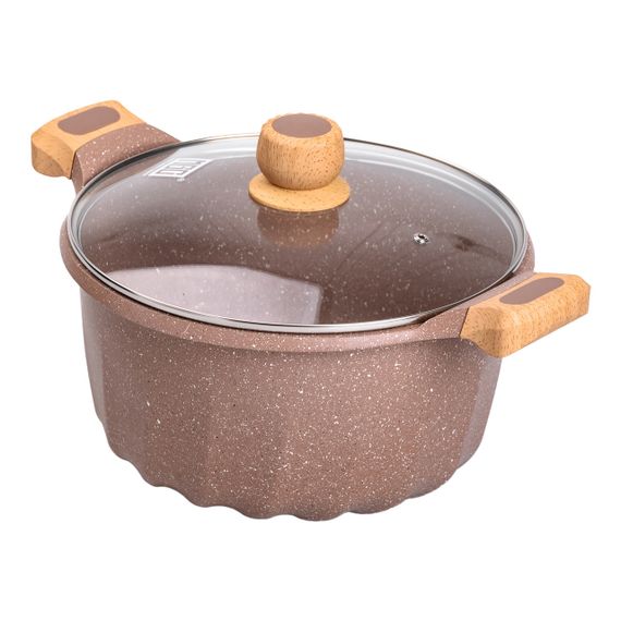 Алюмінієва каструля (8 л), Ø28 см, з кришкою, з антипригарним покриттям MGC HP-4-434CO | Зображення 3