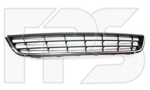 Решетка в бампере VW Jetta '11-14 средняя, с хром молдингом (FPS) 5C6853671RYP