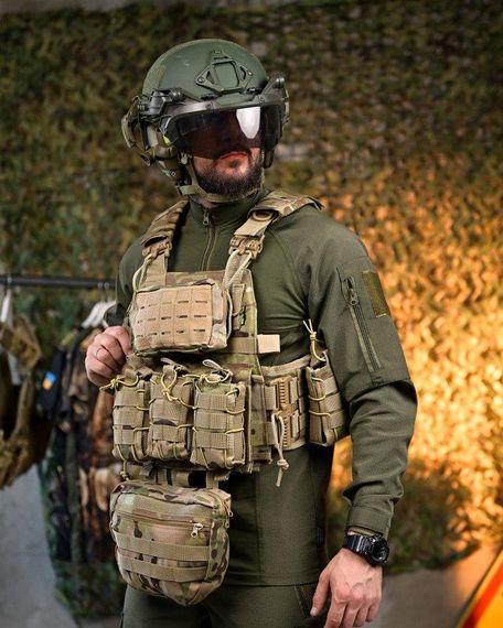 Плитоноска 4 точки быстрый сброс frion   с напашником   ПП7889 | Зображення 1