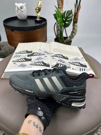 Чоловічі кросівки Marathon Pro+ Grey Black текстиль  весна / лето / осень A3621 | Зображення 5