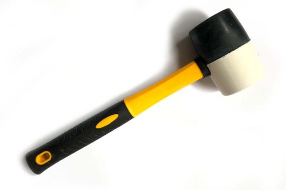 Киянка резиновая с фибергласовой рукояткой 680гр СИЛА