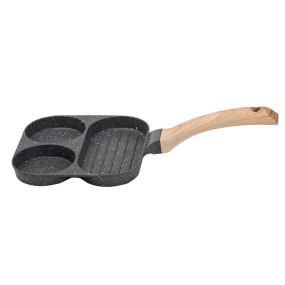 Сковорода квадратна порційна на 3 секції з антипригарним покриттям для всіх плит сіра HP39571C | Зображення 2