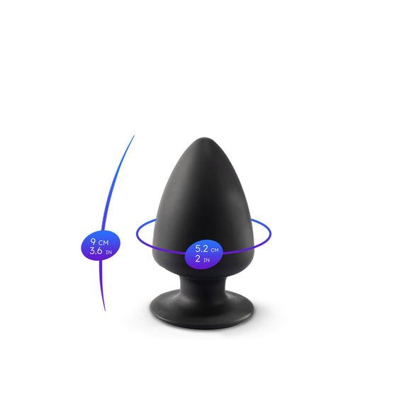 Анальна пробка SilexD (Model 1 size S) двошарова, силікон + Silexpan, діаметр 5 см | Зображення 1