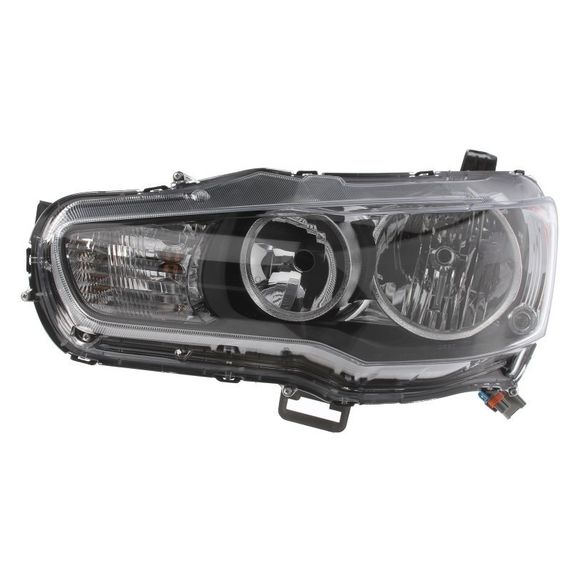 Фара Передня Mitsubishi Lancer X 2007- Ліва Hb4/Hb3 Чорна Рамка. електр. Регул 214-1190L-Ldem2 | Зображення 1