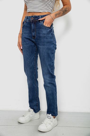 Джинси жіночі однотонні Amerikan, колір синій, 244RA-6319 | Зображення 2