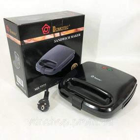 Электрическая кухонная бутербродница DOMOTEC MS-7777, Сэндвичница с насадками, Электробутербродница XZ-77