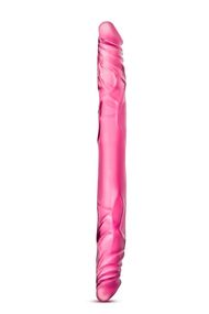 Подвійний фалоімітатор B YOURS 14inch DOUBLE DILDO PINK, Рожевий, Розмір посилки : 11,50 х 68,00 х 3,00