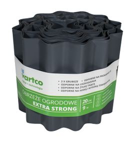 Бордюрная лента  20 см 9 метров серая усиленная VARTCO (Польша)