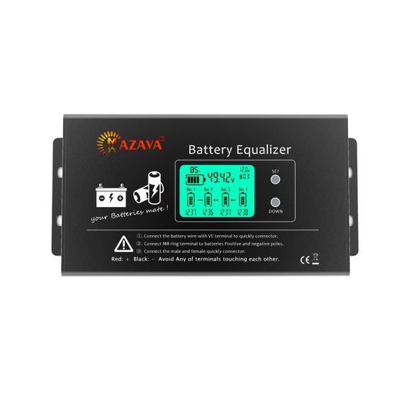 Балансир HX02 для акумуляторних батарей AGM, GEL, Li-ion, LiFePo4, 48V, 10A, 4S, LED індикація, 150x80x30mm