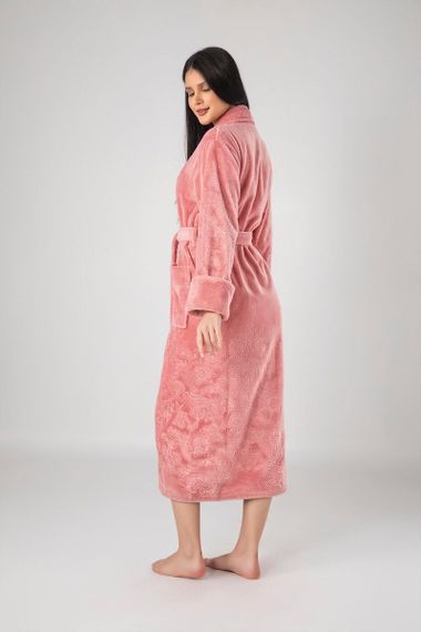 Женский халат Nusa 8650 махровый, пудровый S | Зображення 1