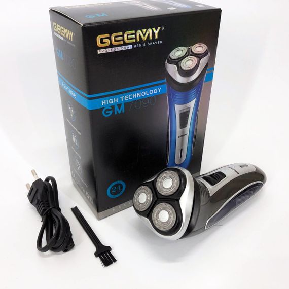 Электробритва GEEMY GM-7090 3 в 1 триммер, беспроводная электробритва, Триммер для усов. RE-156 Цвет: синий | Зображення 2