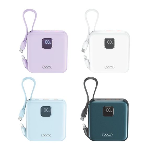 Павербанк з швидкою зарядкою 22.5W XO PR235 10000 мАг з вбудованими кабелями iP та TYPE-C (47015-XO PR235_546) | Зображення 3