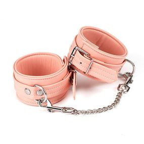 Поножі Liebe Seele Dark Candy Pink Ankle Cuffs, знімний ланцюжок Sex Aura
