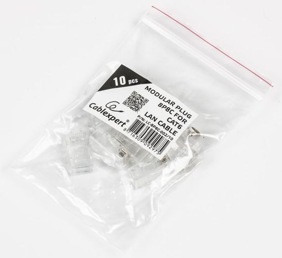 Конектор Cablexpert LC-8P8C-002/10, позолочені контакти (10шт) | Зображення 2