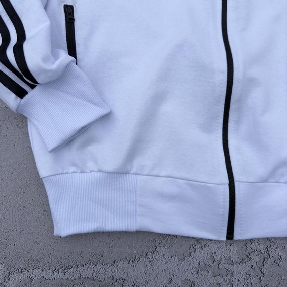 Кофта на блискавці Adidas біла | Зображення 2