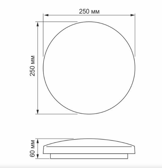 LED Світильник настінно-стельовий 18W 5000К 220V Кільця TLCL-185C Titanum | Зображення 1