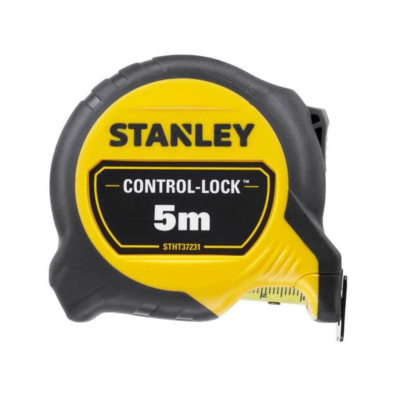 Рулетка измерительная CONTROL-LOCK длиной 5 м, шириной 25 мм, в прорезиненном корпусес, двухсторонней шкалой STANLEY STHT37231-0