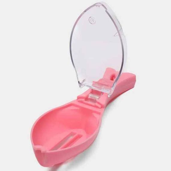 Рибочистка ручна з контейнером Рожева