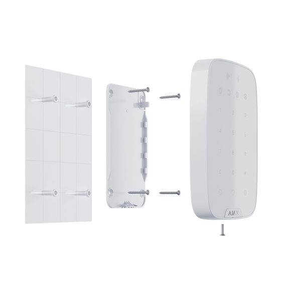 Беспроводная сенсорная клавиатура Ajax KeyPad Plus white | Зображення 4