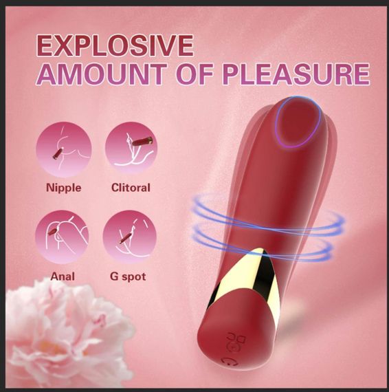 Міні-вібратор - Lipstick Bullet Red Sex Aura | Зображення 6