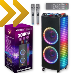 Система акустична портативна XPRO GZJBL100w-1212 зі світломузикою 2 бездротові мікрофони караоке (MER-15689_9244)