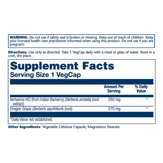Berberine Root Extract  - 60 vcaps | Зображення 1
