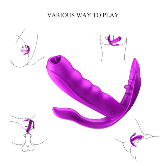 Вибростимулятор Silicone Panty Vibrator USB 7 Function / Heating Sex Aura | Зображення 3