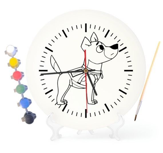 Детский набор для творчества часы раскраска Пес Патрон 30 см (Г0188)