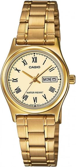 Женские часы кварцевые наручные золотые японские оригинальные Casio LTP-V006G-9BUDF (модуль №5237) | Зображення 3