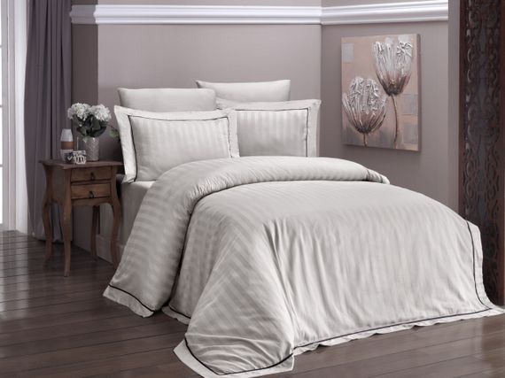 Постільна білизна First Choice Deluxe Satin 160 х 220 см Novel Line Sand