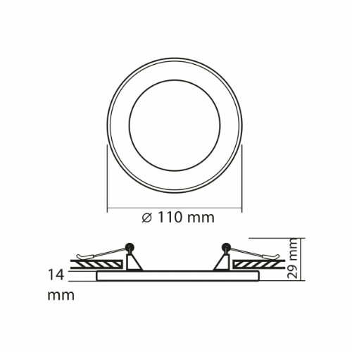 LED Світильник врізний 6W+3W 5000+2700К з декоративною підсвіткою VL-DL4R-0652 Videx | Зображення 4