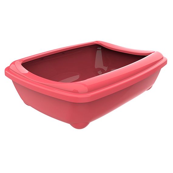 Moderna Arist-O-Tray туалет с бортиком для кошек, 42 см х 31 см х 13 см, коралловый
