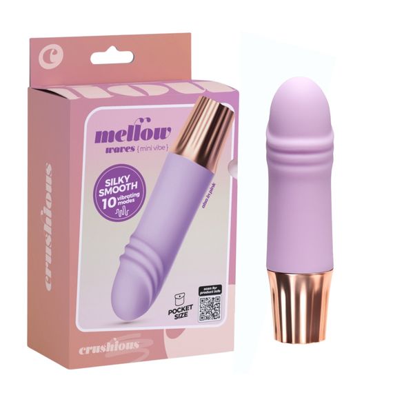 Мини-вибратор CRUSHIOUS Mellow Waves, лавандовый, 11 х 2,6 см Sex Aura