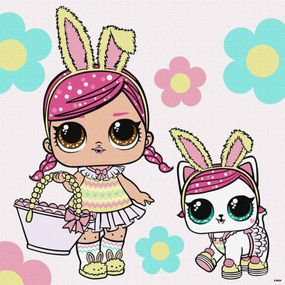Картина за номерами "L.O.L. Surprise! Spring Bling Hops with Kittea" KHO1102, 40х40 см