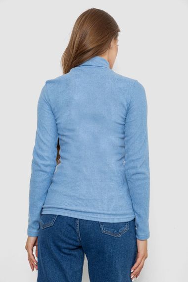Гольф женский однотонный в рубчик, цвет голубой, 238R803 | Зображення 3