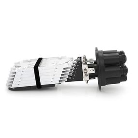 Муфта оптична Merlion ML-OP-F106M-96C, герметична, 6 вводів, до 4-х касет, до 96 зварок, матеріал PP