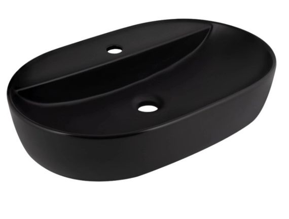 Раковина накладная Qtap Scorpio 600x400x120 Matt Black с донным клапаном QT142203MBMBN48469