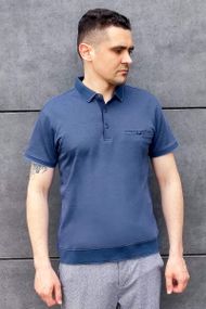 Чоловіче поло Sun`s House  розмір: 2XL Синій (арт. OT-70)