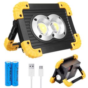 Светодиодный прожектор-фонарь с повербанком, 20Вт, LL-802 / Аккумуляторный фонарь с USB / Переносной