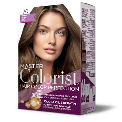 Краска для волос Master Colorist 7.0 Натуральный русый Ливеста 2x50 мл+2x50 мл+10 мл
