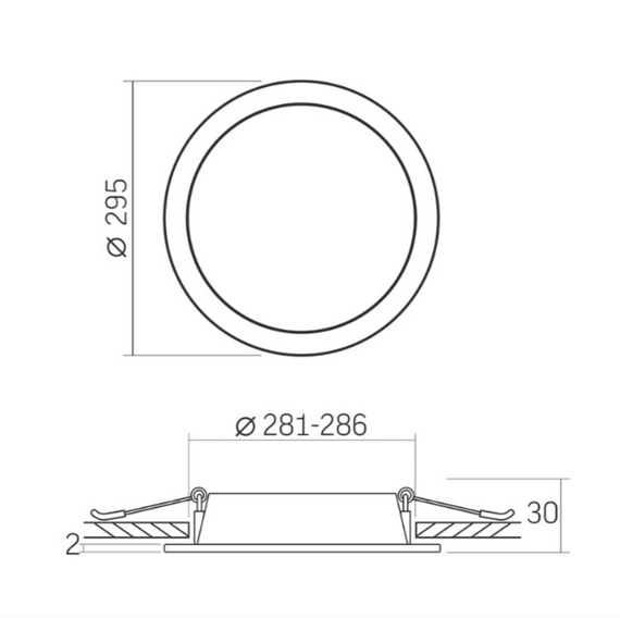LED Панель врізна кругла 26W 5000К VL-DLBR-265 Videx | Зображення 2