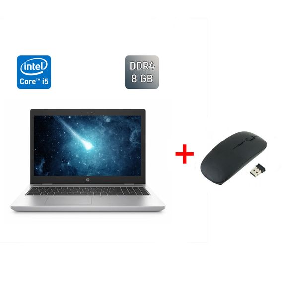 Ноутбук HP ProBook 650 G4 / 15.6" (1920x1080) IPS / Intel Core i5-8250U (4 (8) ядра по 1.6 - 3.4 GHz) / 8 GB DDR4 / 256 GB SSD / Intel UHD Graphics 620 / WebCam / Fingerprint / Windows 10 б/у + Подарок Беспроводная мышь / USB