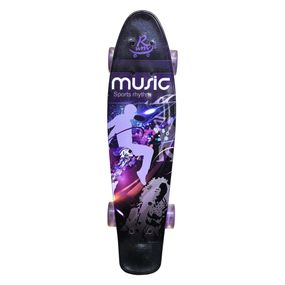 Скейт "Пенні борд" Bambi SC20410 колеса зі світлом, принт, 56 см