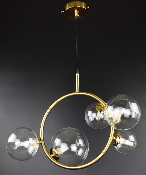 Люстра підвісна на 5 лампочок 26786 Латунь 40-140х24х52 см.