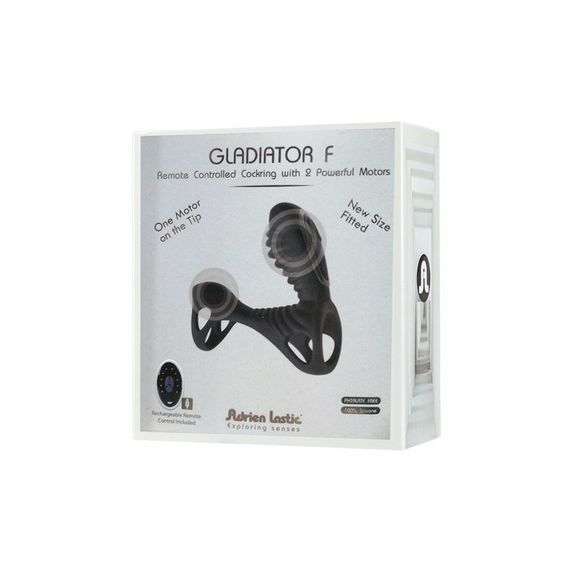 Насадка на член з вібрацією Adrien Lastic Gladiator з пультом LRS розмір F, два мотори | Зображення 6