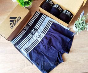 Чоловічі боксери Adidas, чоловічі труси Адідас, Бавовняні труси Адідас Преміум якості, чоловічі боксери