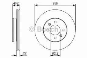 Диск гальмівний Hyundai AccentKia Rio 11 - передн. (вир-во Bosch) BOSCH 0986479R77 на HYUNDAI i20 (GB)